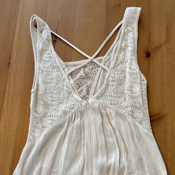 NWT! Elegant POL Cream Lace High Low Sundress Size Small - Picture 6 of 13